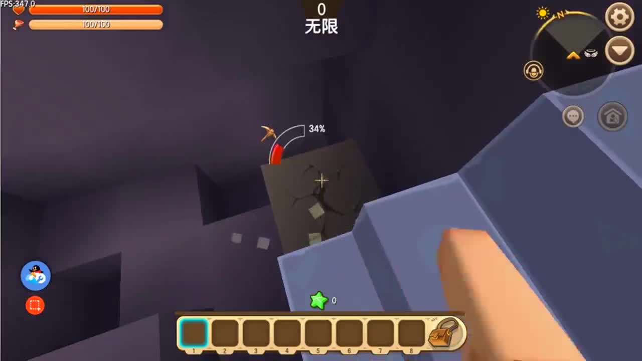 迷你世界：四个角都藏着钻石！不挖都对不起这把木镐