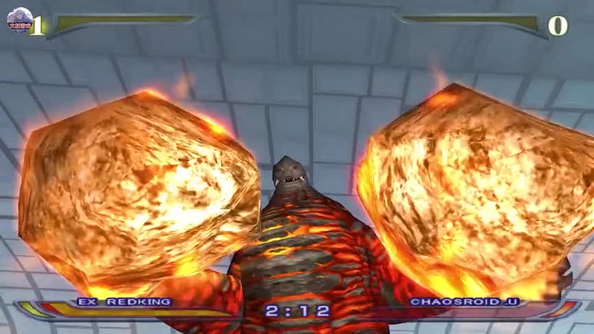 奥特曼格斗进化：EX雷德王使用火星大力拳，让卡欧斯兄弟天堂相聚