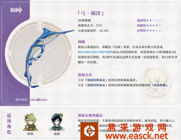 原神竭泽强度及适用角色解析