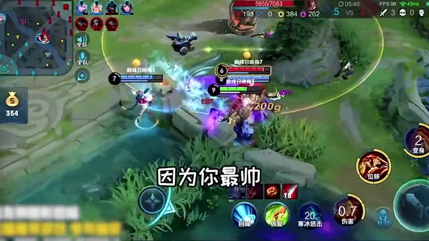 王者荣耀：撞车RW.Djie，无敌老虎凯瑞全场，9杀0死14.0评分