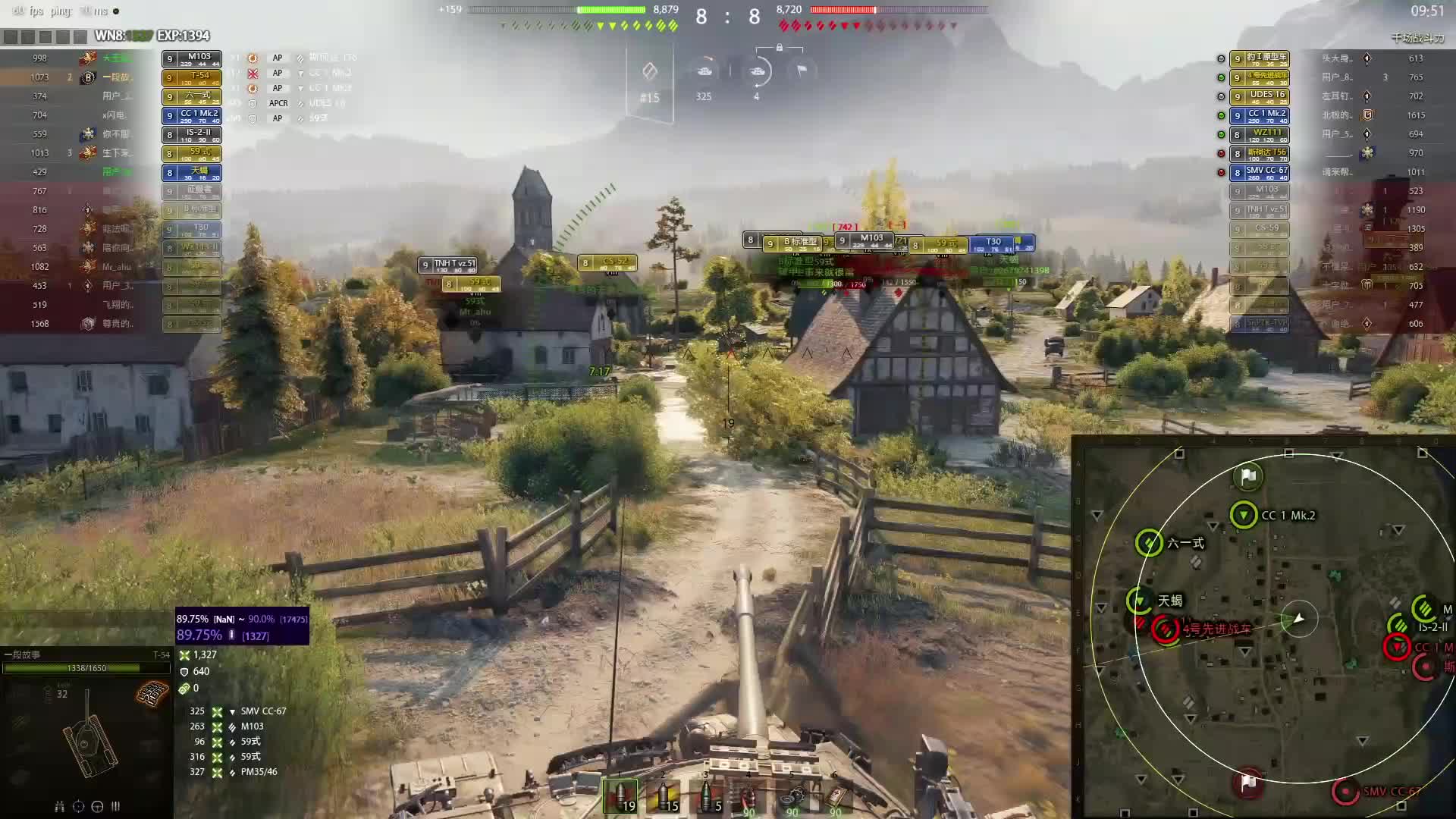 坦克世界：老牌万金油T54，全图浑水摸鱼