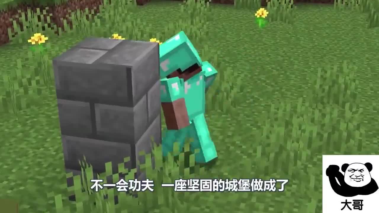 我的世界：建城堡防御僵尸？僵尸Boss面前却不堪一击！