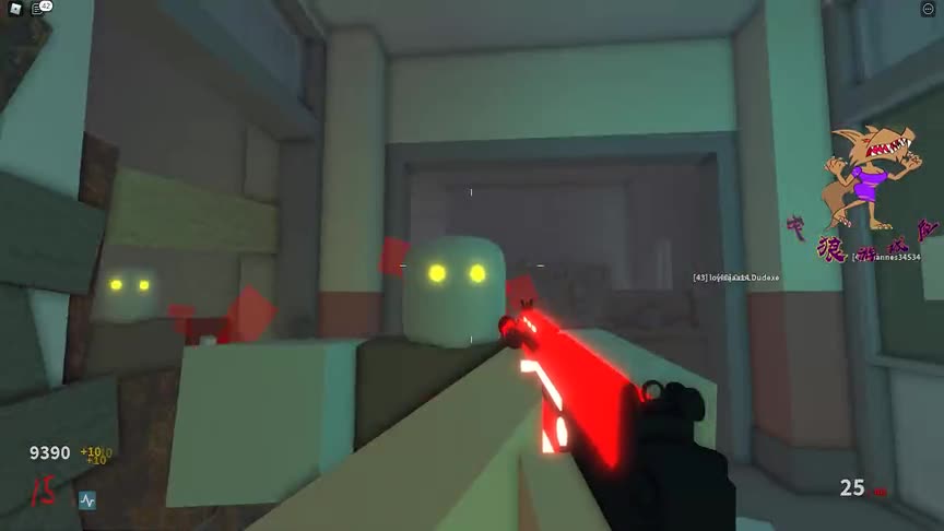 Roblox僵尸大决战：无数僵尸破窗而入！我只能奋起抵抗 灰狼解说