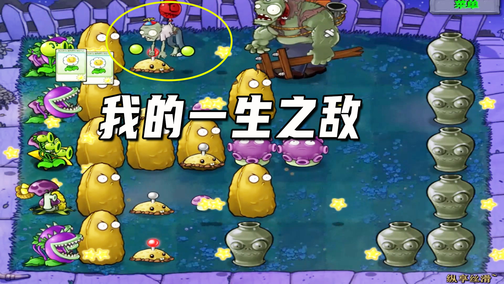 植物大战僵尸：纵享丝滑（下），气球僵尸，我的一生之敌#植物大战僵尸#单机游戏