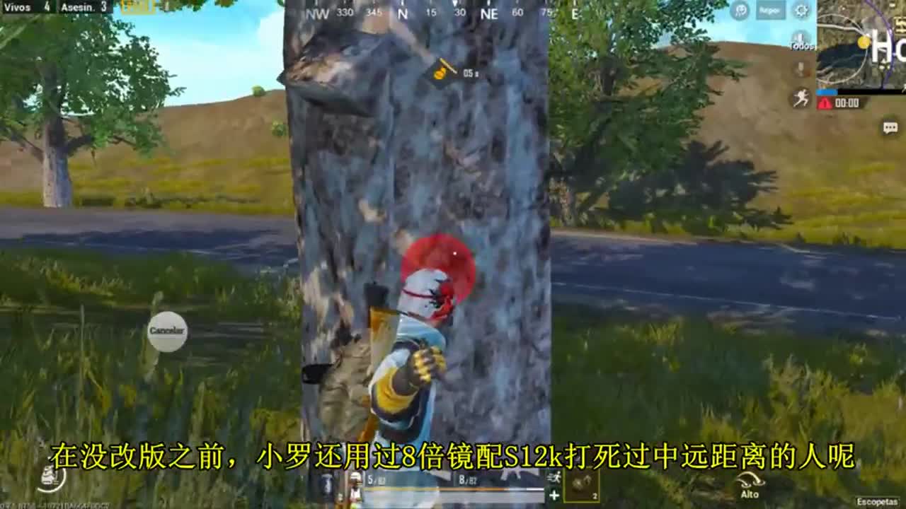 刺激战场：落地捡到2把喷子，一枪一人头，这黄金喷子就是好用