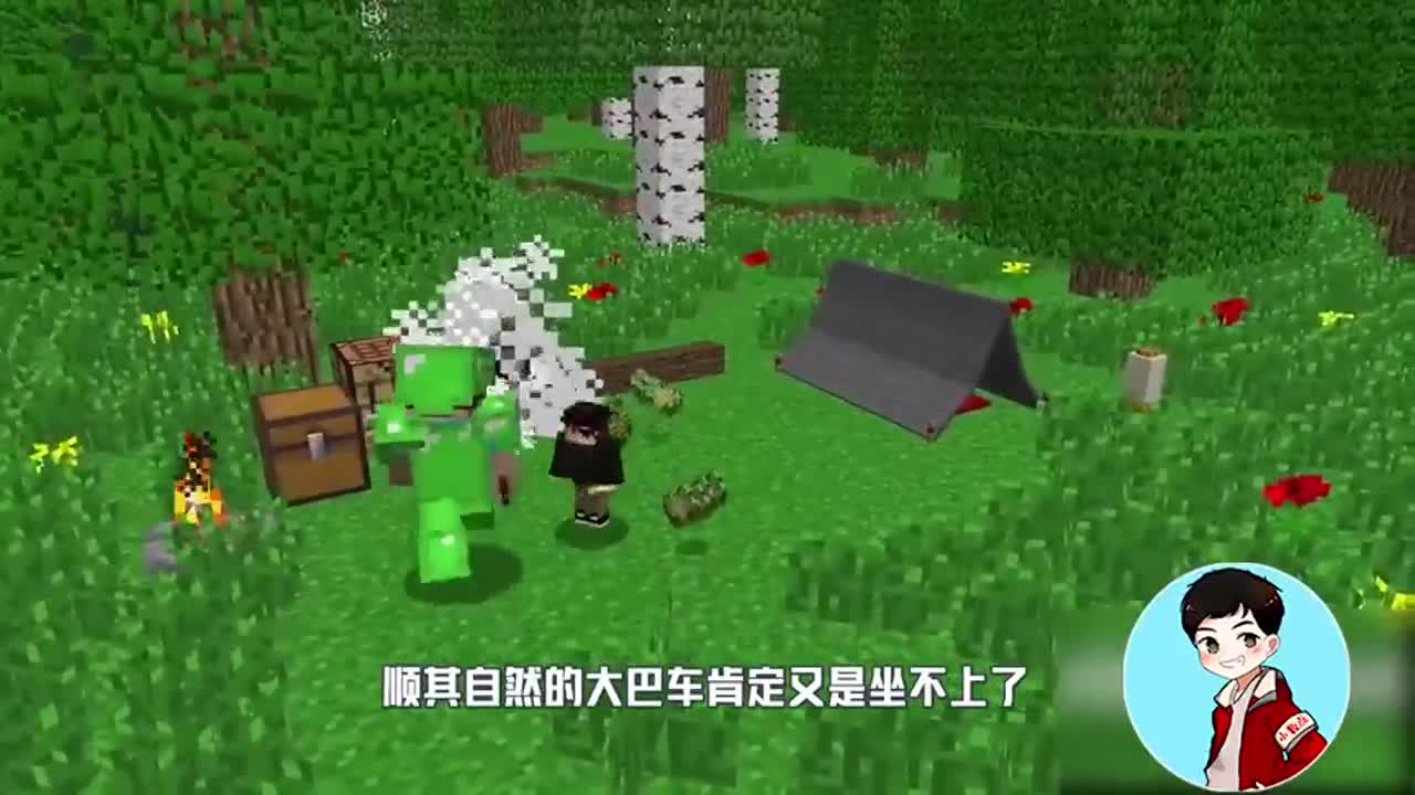 我的世界：阿呆坐上神秘大巴，得到了三座宝石世界！
