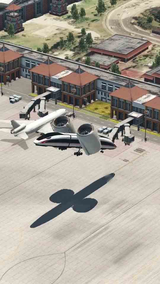 动车加上引擎后垂直起飞？模拟飞行