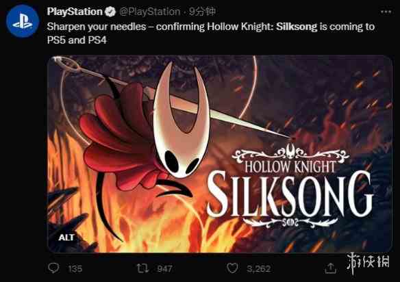 《空洞骑士：丝之歌》也会登陆PS4/PS5 发售日暂未公布