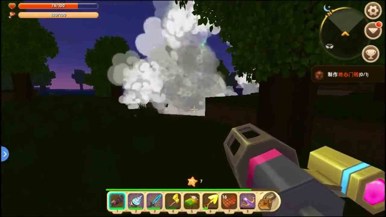 迷你世界：火箭筒VS爆爆蛋！5个铁块做的火箭弹威力无比