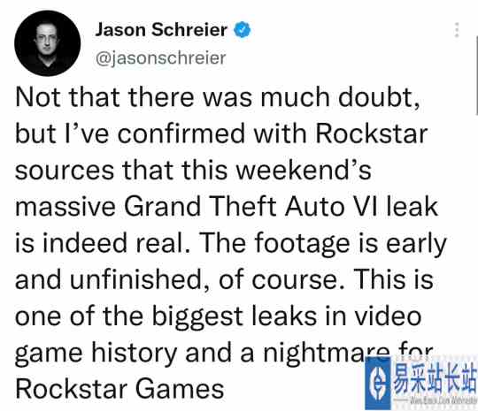 彭博社：已向R星求证 《GTA6》泄露事件为真