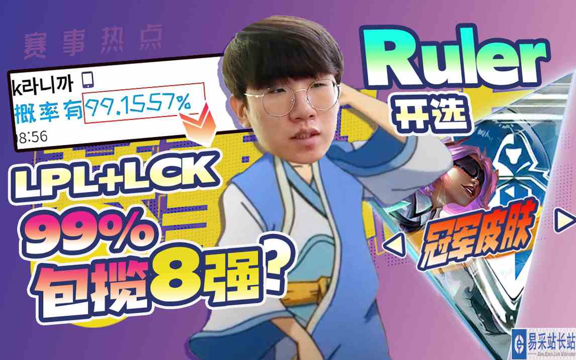 LPL+LCK有99%概率包揽8强？Ruler开选S12冠军皮肤！#脱口秀#英雄联盟