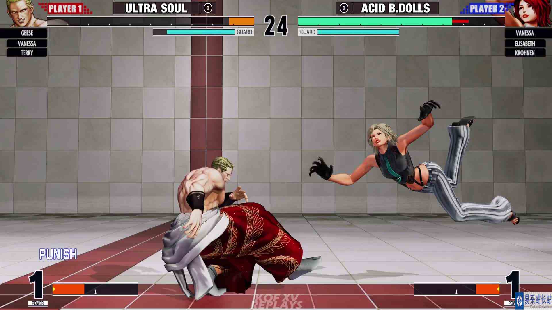 拳皇 XV：AcidBDolls（温妮莎、柯隆）VS Ultra（吉斯、特瑞）