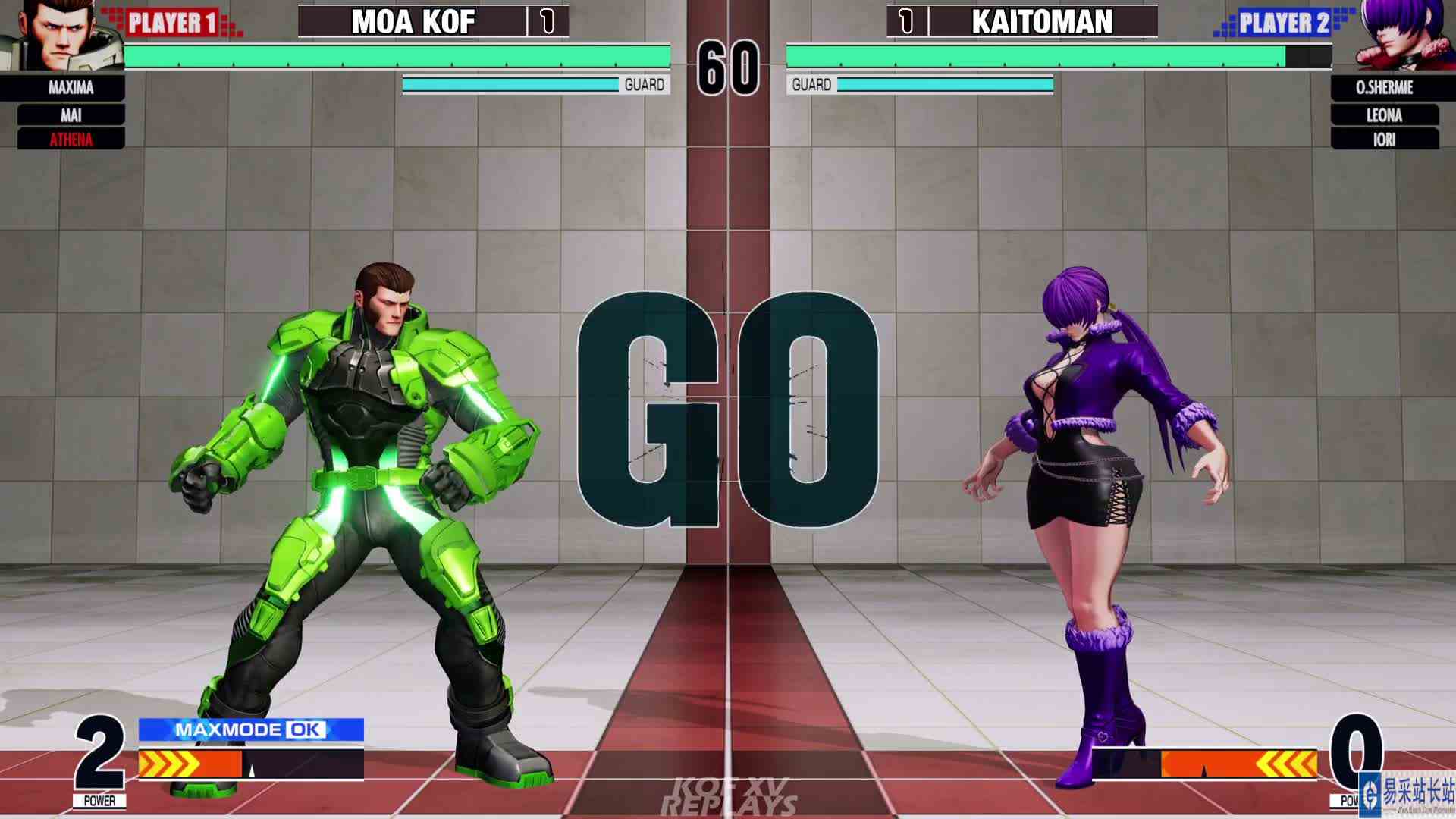拳皇 XV：MOA（雅典娜、舞）VS Kaito（O夏尔米、庵）