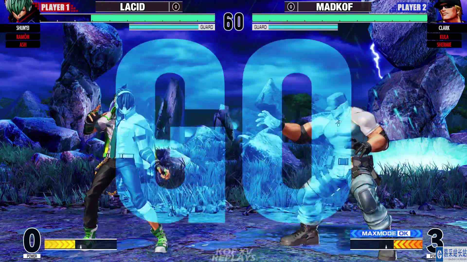 拳皇 XV：MKof（库拉、克拉克）VS Lacid（阿修、随机队伍）