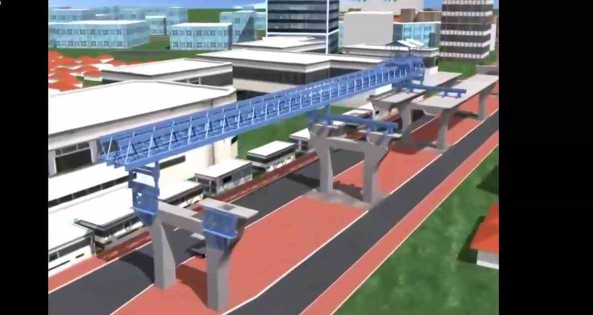 3D电脑模拟城市立交桥的建设过程