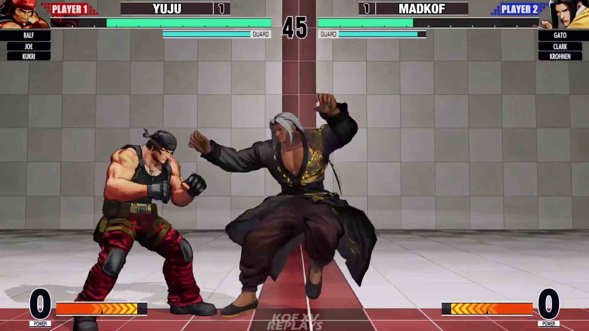 #最强对抗组 （求关注）拳皇 XV：MKof（牙刀、柯隆）VS Yuju（拉尔夫、库克里）