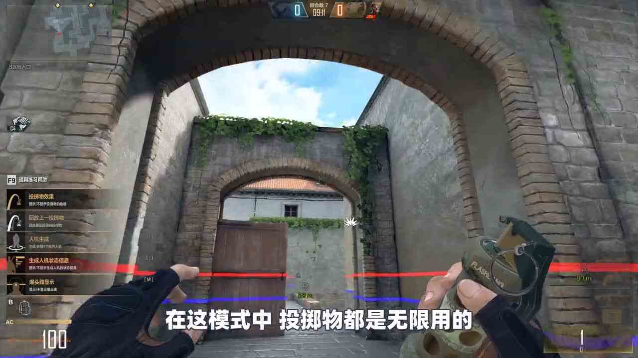 CFHD：专为训练出的模式，可自定义人机且带爆头线，道具练习玩法