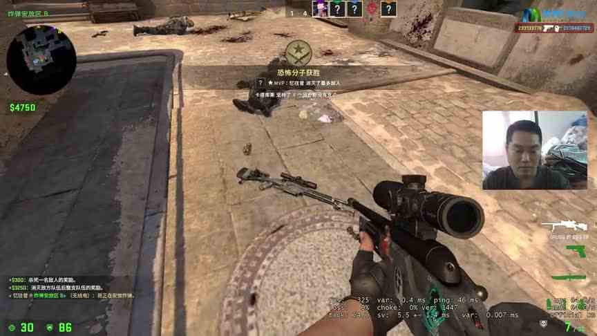 CSGO荒漠迷城比赛，关键时刻看我绕圈，把对方的狙击手解决