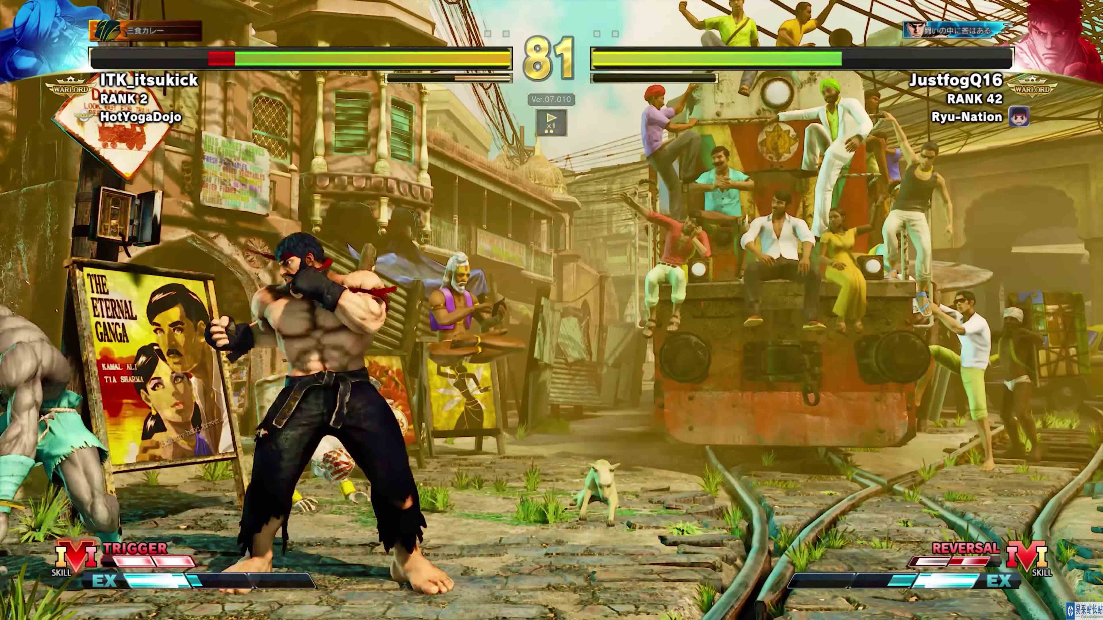 #最强对抗组 （求关注）街霸 5：Itsukick（达尔西姆）VS JUSTFOG（隆）