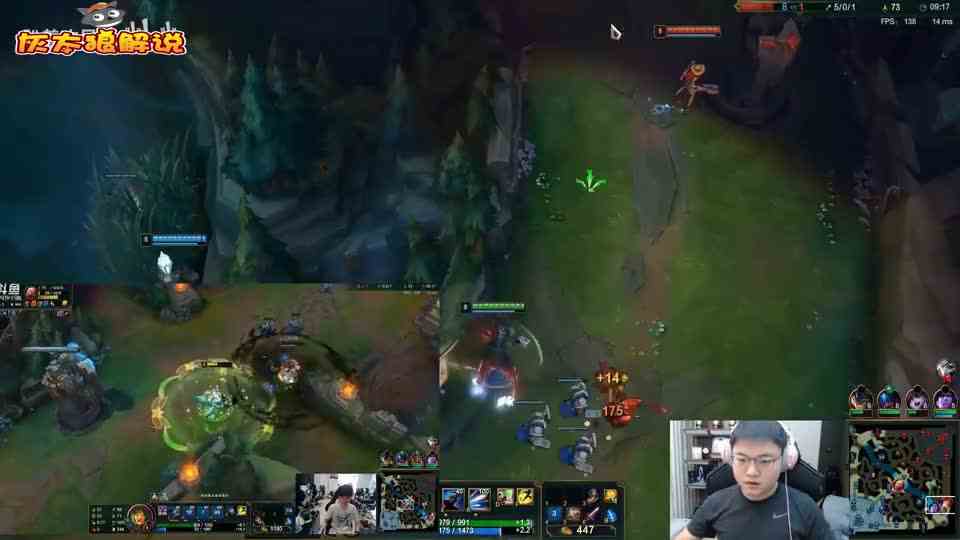 英雄联盟：Doinb跟新一遇到UZI，立刻化身舔神，舔的观众都顶不住（双视角）