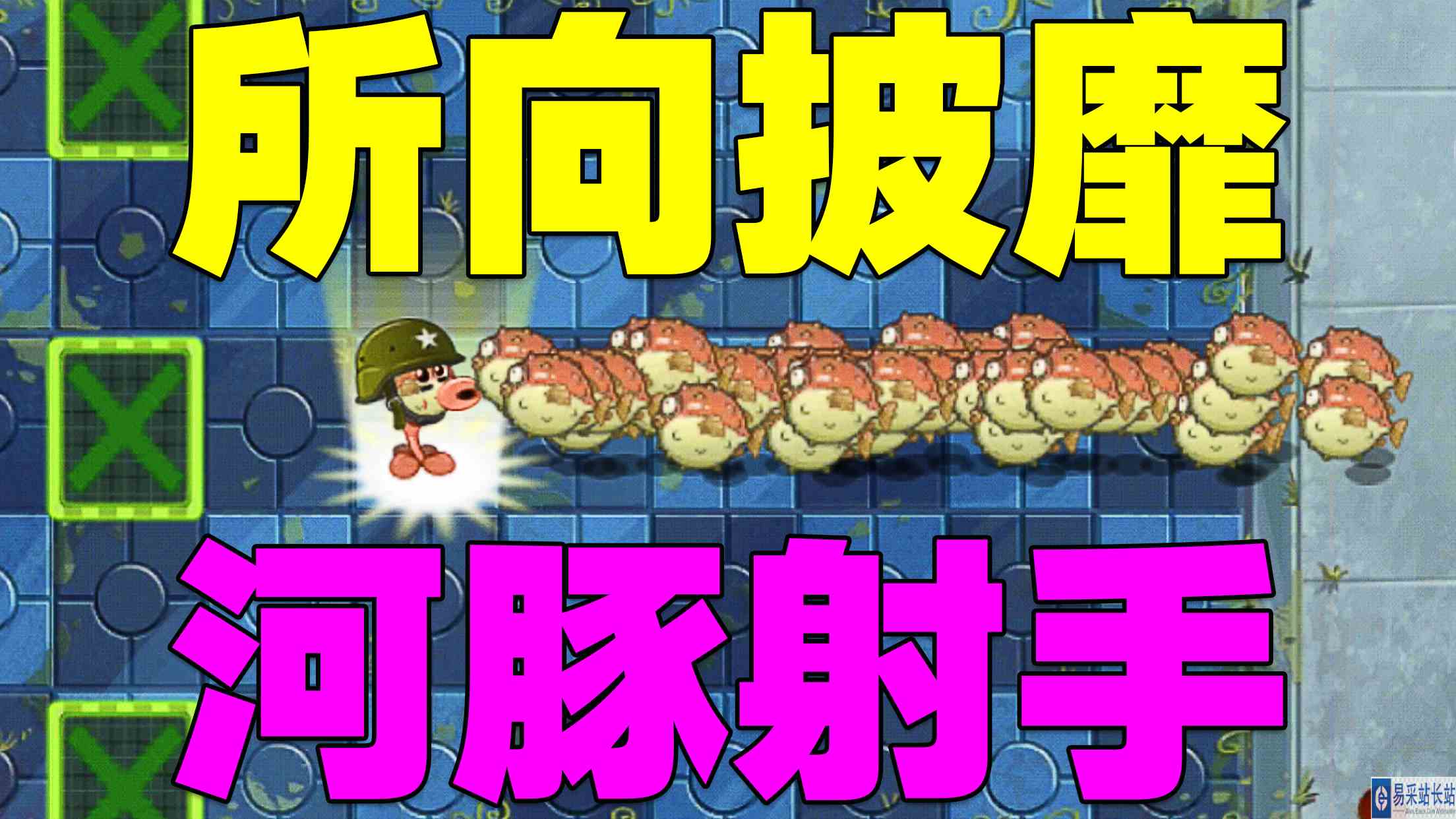 新植物试玩：河豚射手！10阶僵尸都能硬刚？#最强射手组