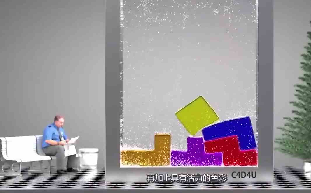果冻版“俄罗斯方块”，方块落下都被弹起，画面看着太治愈