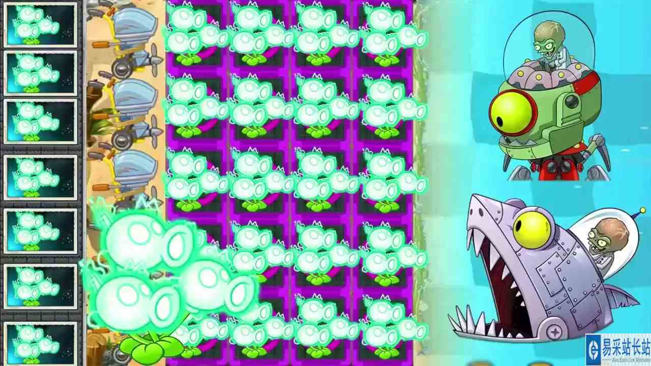 植物大战僵尸：电能豌豆VS大刀魔王！最后竟被僵尸偷袭，输了？