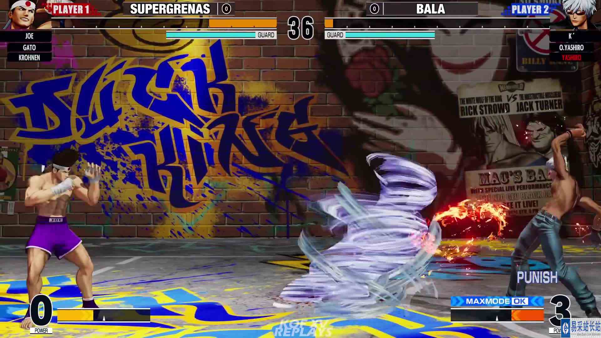 拳皇 XV：Bala（七枷社、K\x27、O七枷社）VS SupG（东丈、柯隆） #最强对抗组 #游戏新星扶持计划 