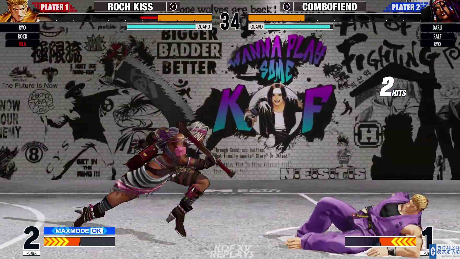 拳皇 XV：Combo（妲丽、良）VS Roch（伊斯拉、良、洛克） #最强对抗组 #游戏新星扶持计划 