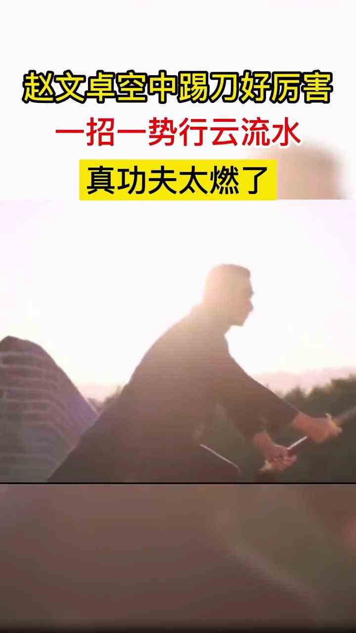 赵文卓“空中踢刀”火上热搜！一招一势行云流水，真功夫太燃了