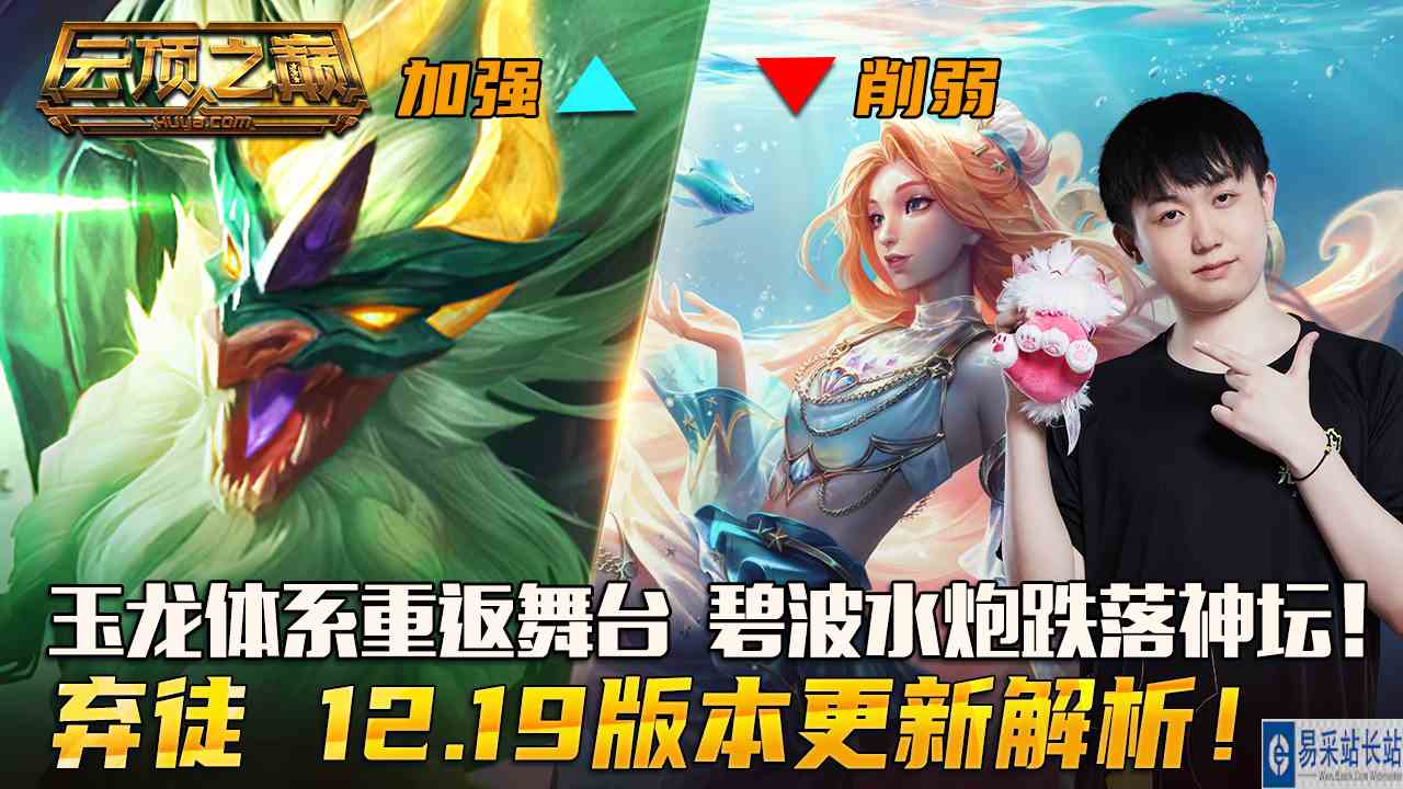 云顶之巅：玉龙体系重返舞台，碧波水炮跌落神坛！弃徒 12.19版本更新解析#云顶之弈#云顶之巅