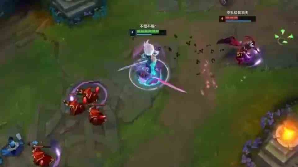 薇恩中路挑衅亚索，结果亚索两刀就给送回去了！