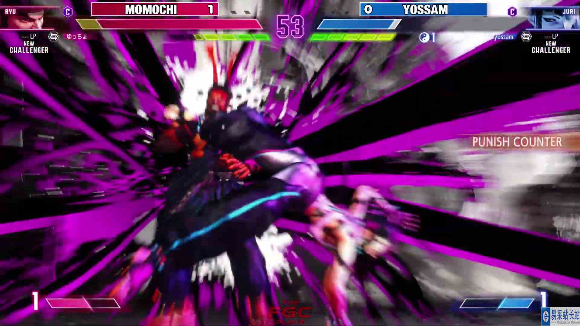 街霸 6：毛毛奇（隆）VS Yossam（茱莉） #最强对抗组 #游戏新星扶持计划 