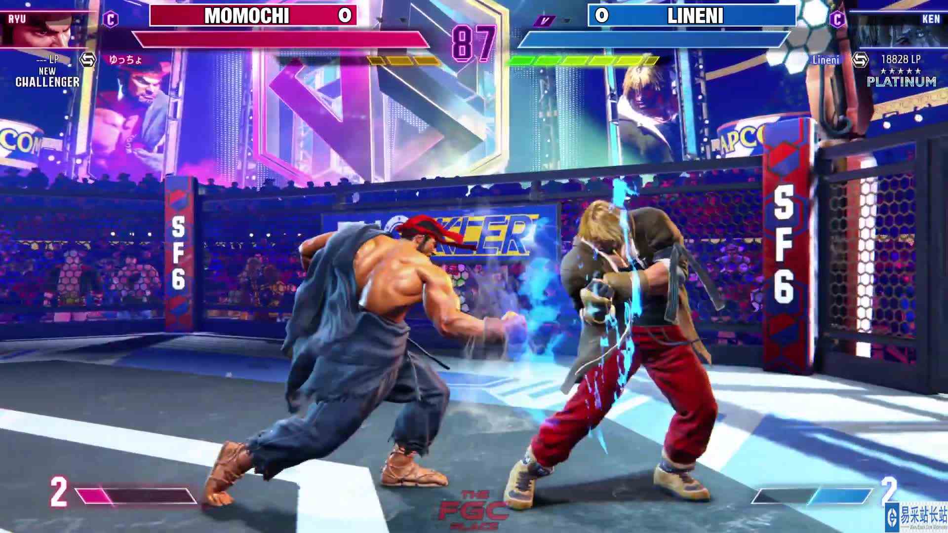 街霸 6：毛毛奇（隆）VS Lineni（肯） #最强对抗组 #游戏新星扶持计划 