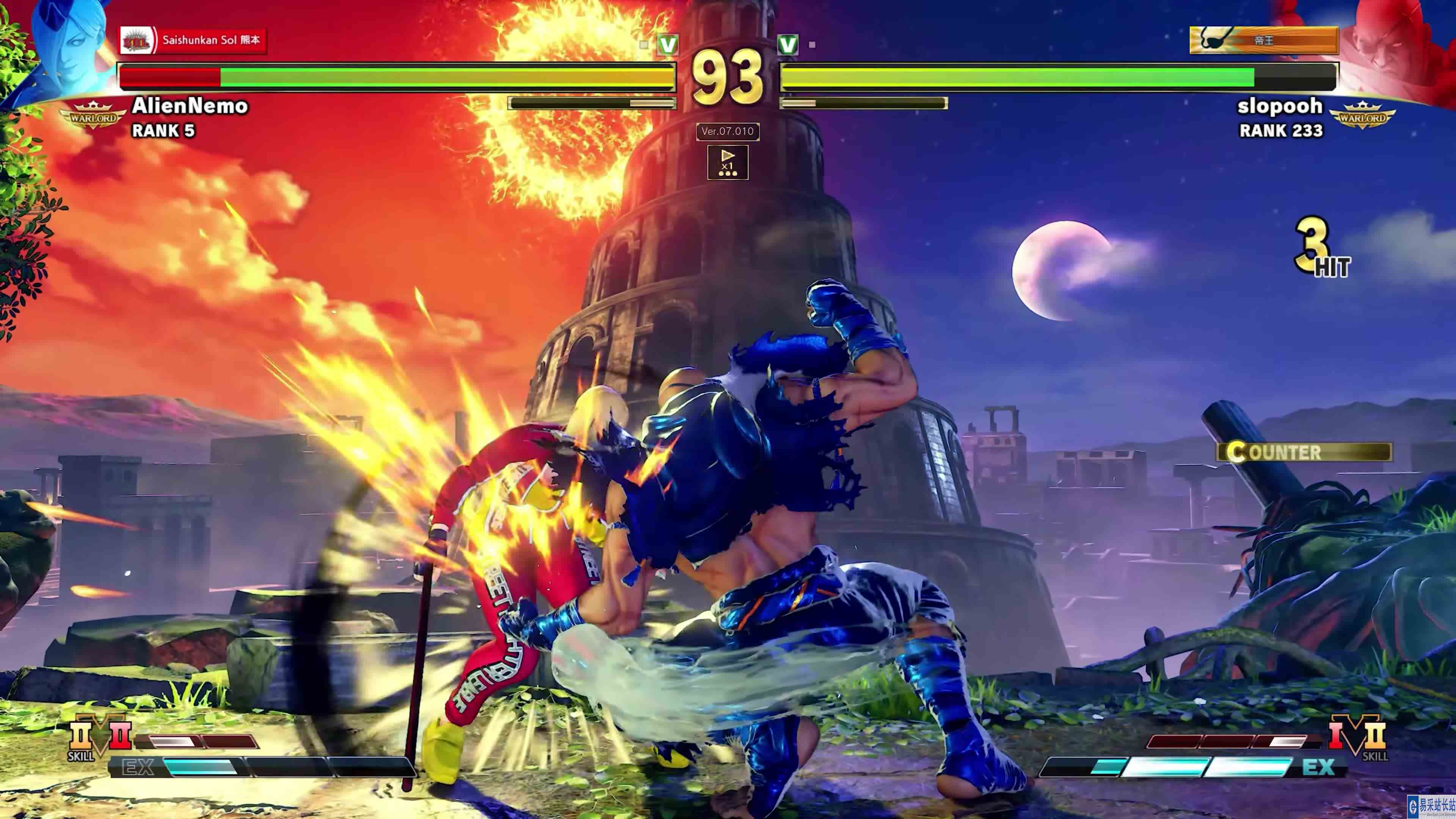 街霸 5：奶猫（法尔凯）VS SLOPOOH（沙加特） #最强对抗组 #游戏新星扶持计划 