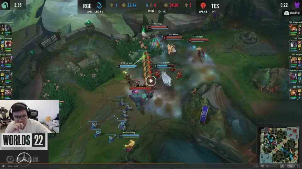 AJ复盘TES输给RGE，直接把自己直播间给整没了，这是说了什么不该说的？