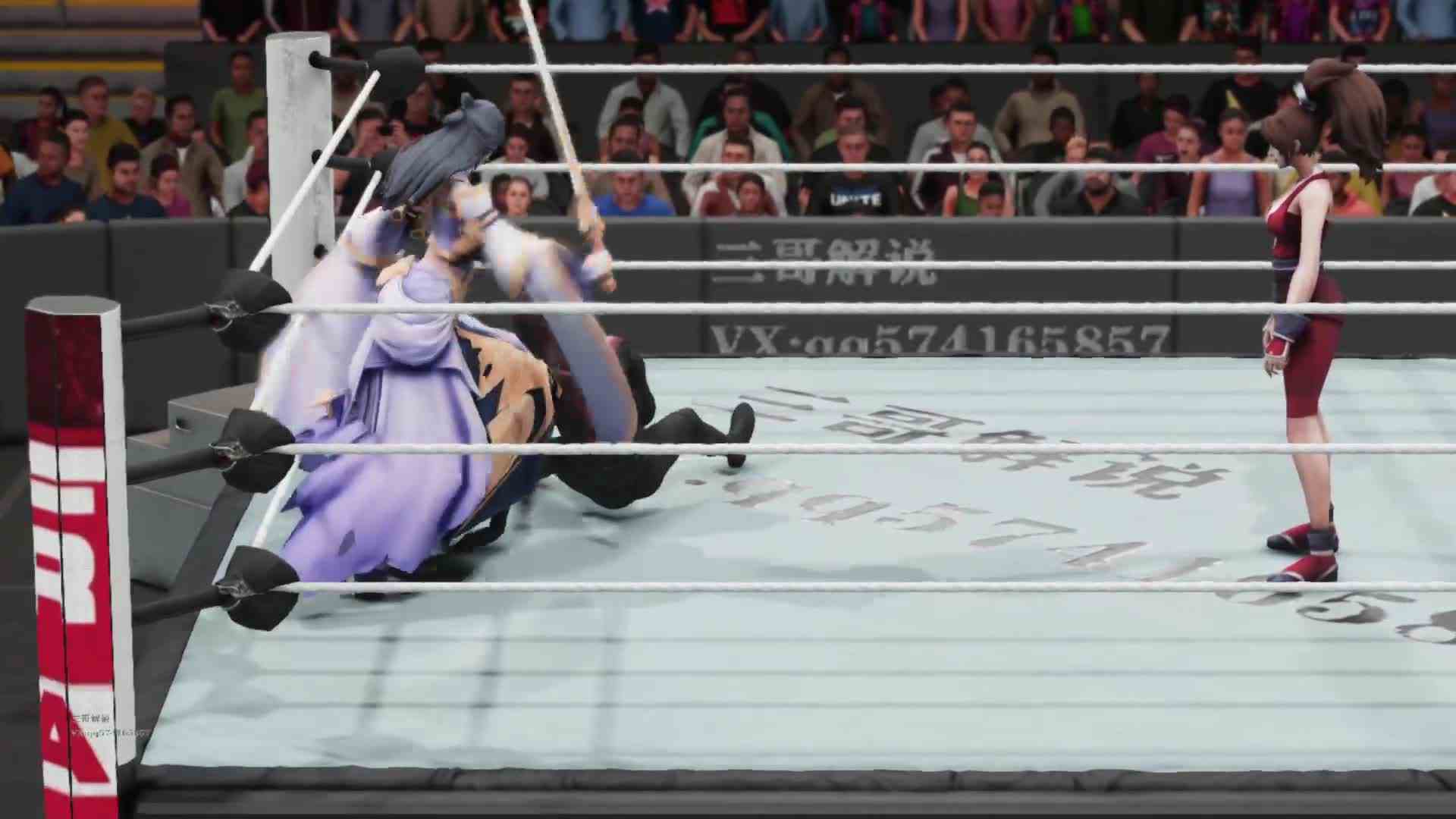 WWE露娜和蜘蛛侠谈恋爱 结果分手了大大出手 搞笑三哥解说#WWE#国庆七天乐