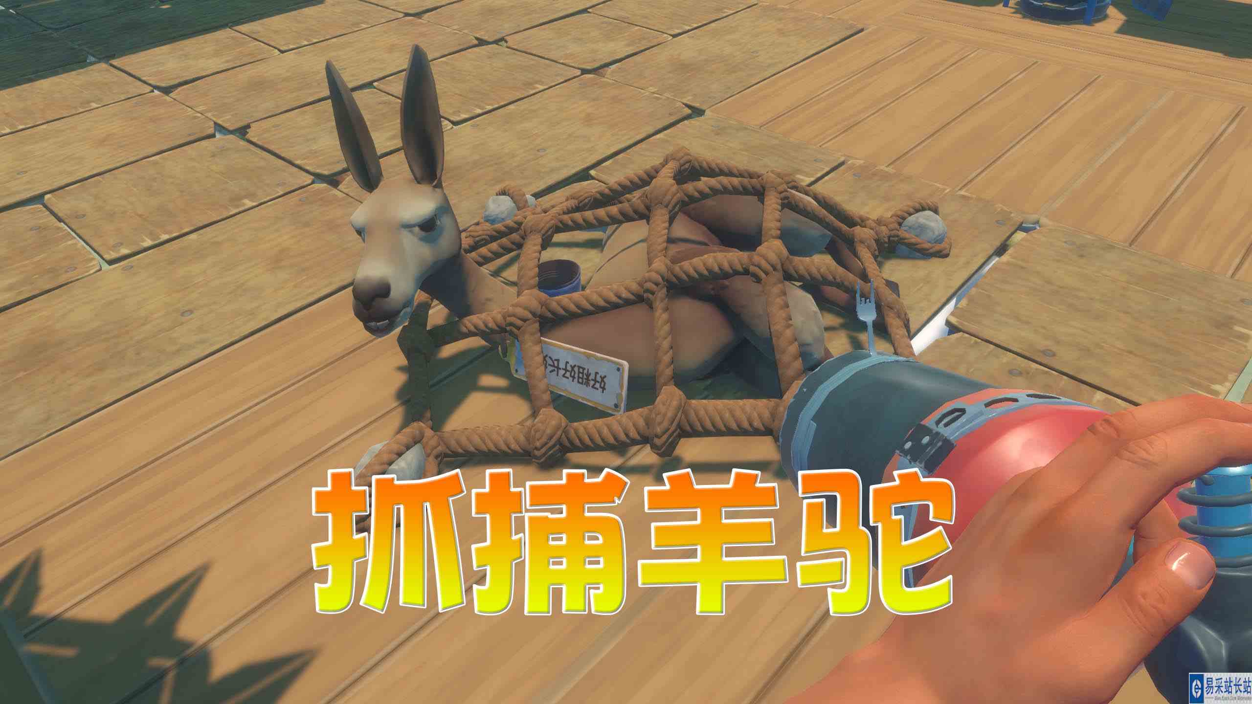 木筏求生12：抓了一只羊驼生存羊毛 终于能做衣服穿啦