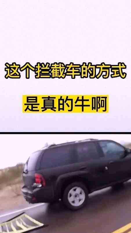 这个拦截车的方式是真的牛啊！