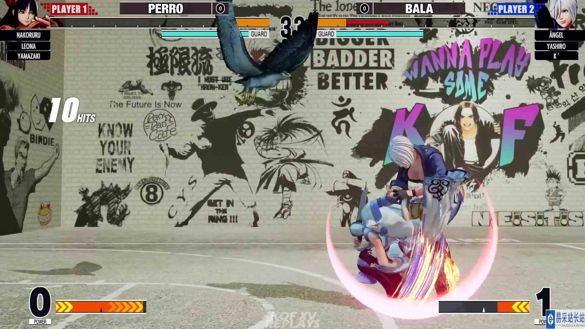 拳皇 XV：Bala（安琪、K\x27）VS Perro（色、龙二） #最强对抗组 #游戏新星扶持计划 