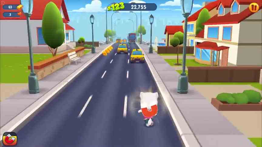 汤姆猫跑酷 安吉拉穿上了滑翔翼 起飞