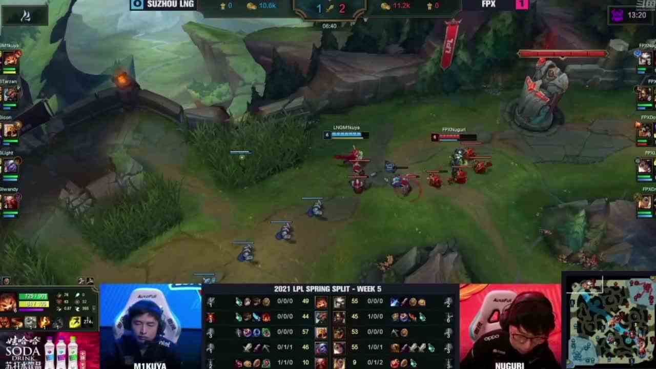 世界冠军被单杀！LWX带Doinb翻盘，FPX釜底抽薪