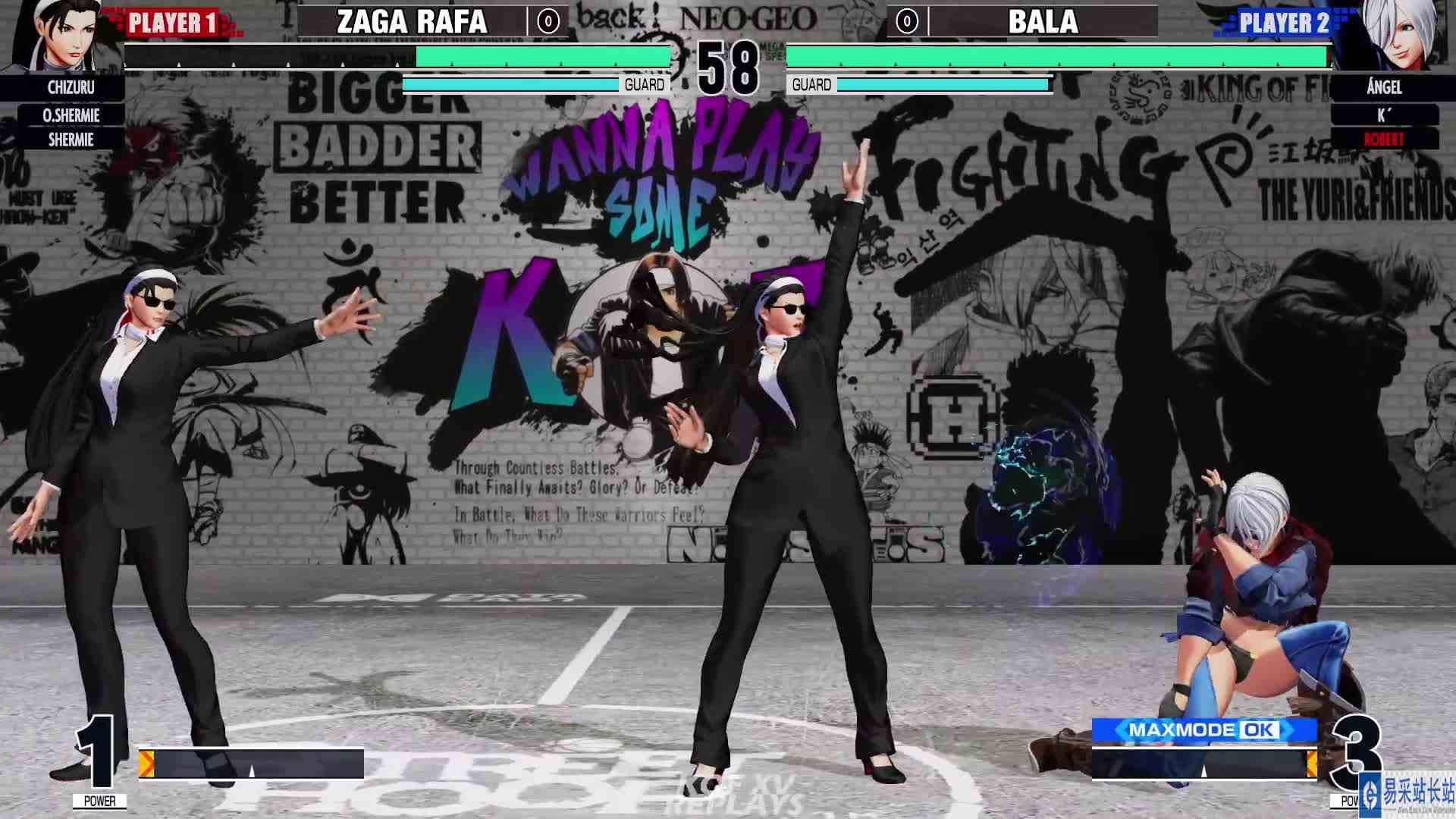 拳皇 XV：Bala（罗伯特、K\x27）VS ZAGA（千鹤、夏尔米） #游戏新星扶持计划 