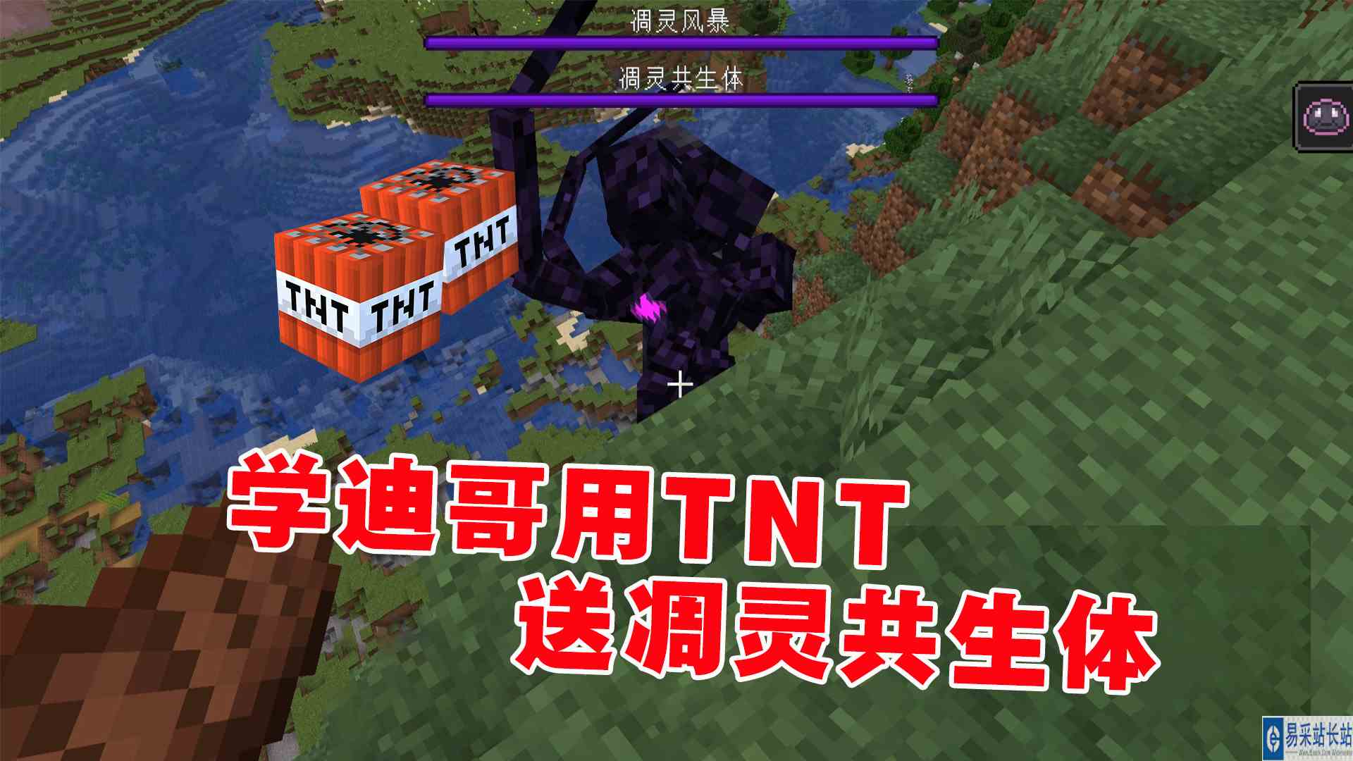 我的世界凋灵风暴36：学迪哥用TNT送凋灵共生体，指令附魔书飞了#我的世界#沙盒游戏