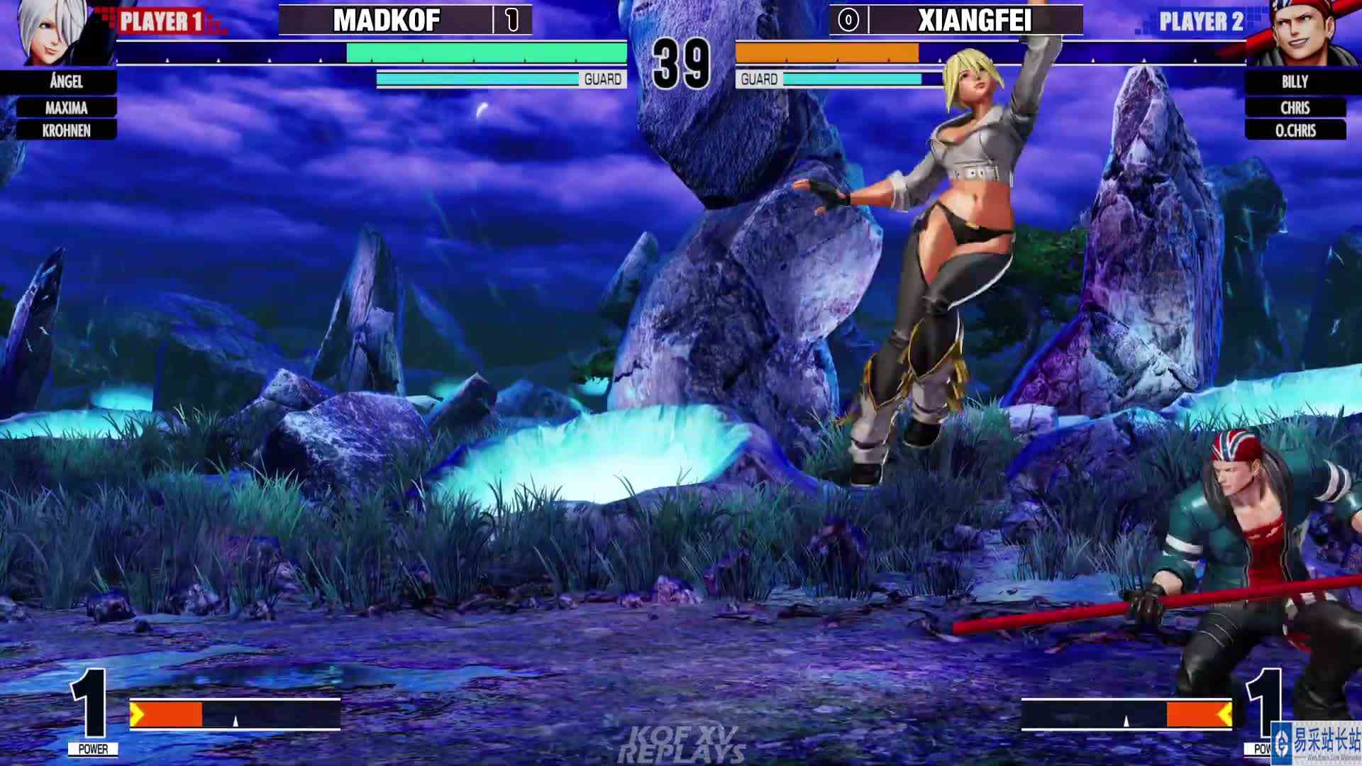 拳皇 XV：MKof（安琪、柯隆）VS XF（比利、O克里斯） #游戏新星扶持计划 