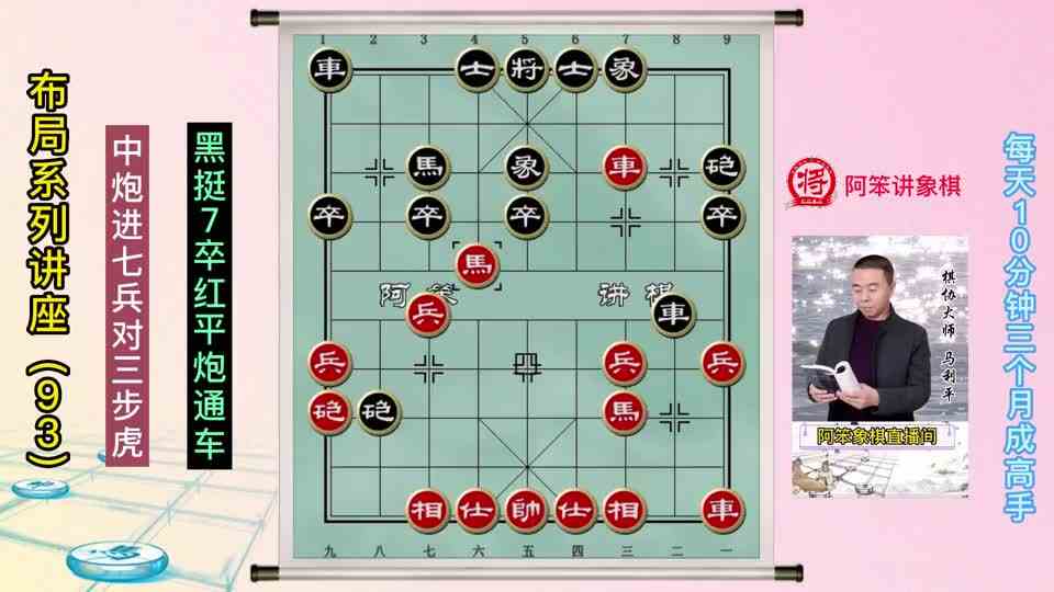 中国象棋布局讲座 中炮进七兵对三步虎（黑挺7卒红平炮通车）#象棋