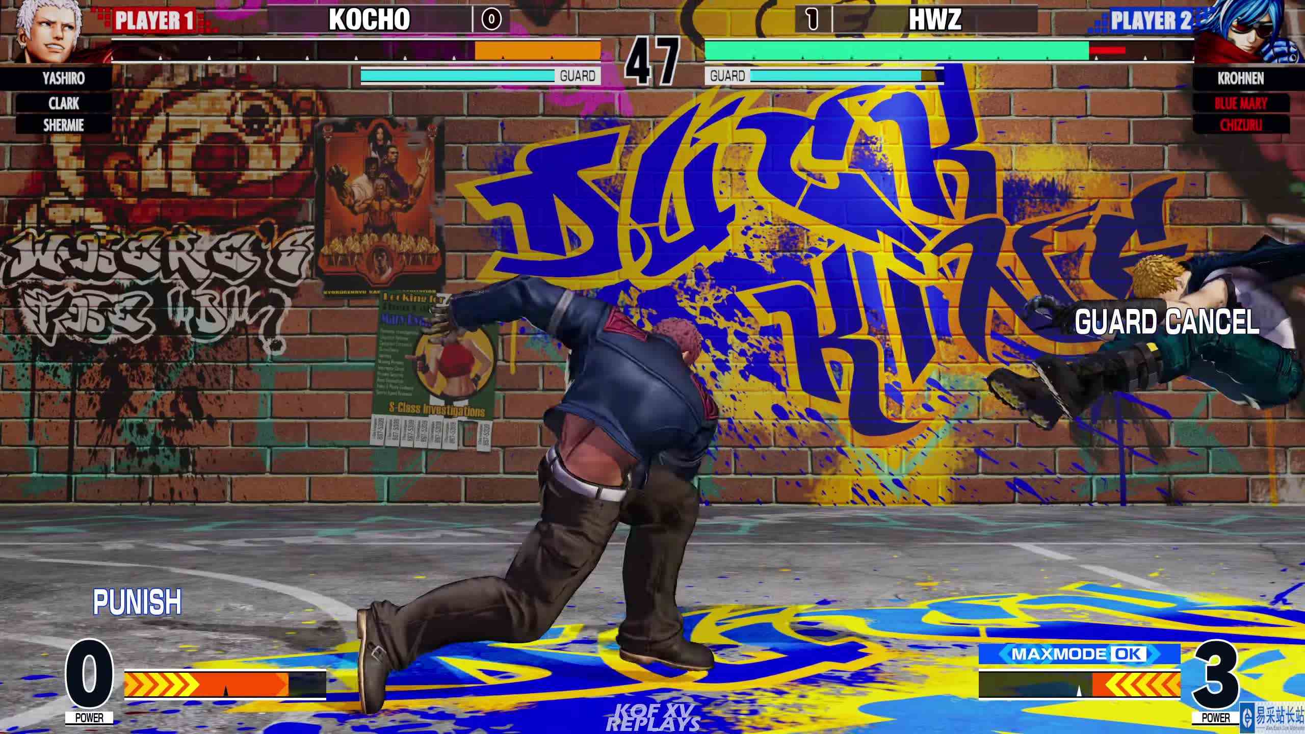 拳皇 XV：HWZ（玛丽、柯隆）VS Shin（七枷社、夏尔米） #游戏新星扶持计划 