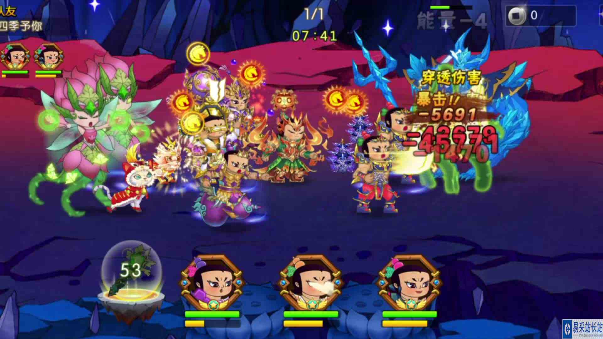 葫芦娃手游：冰封魔梦魇模式，二娃天雷滚滚！