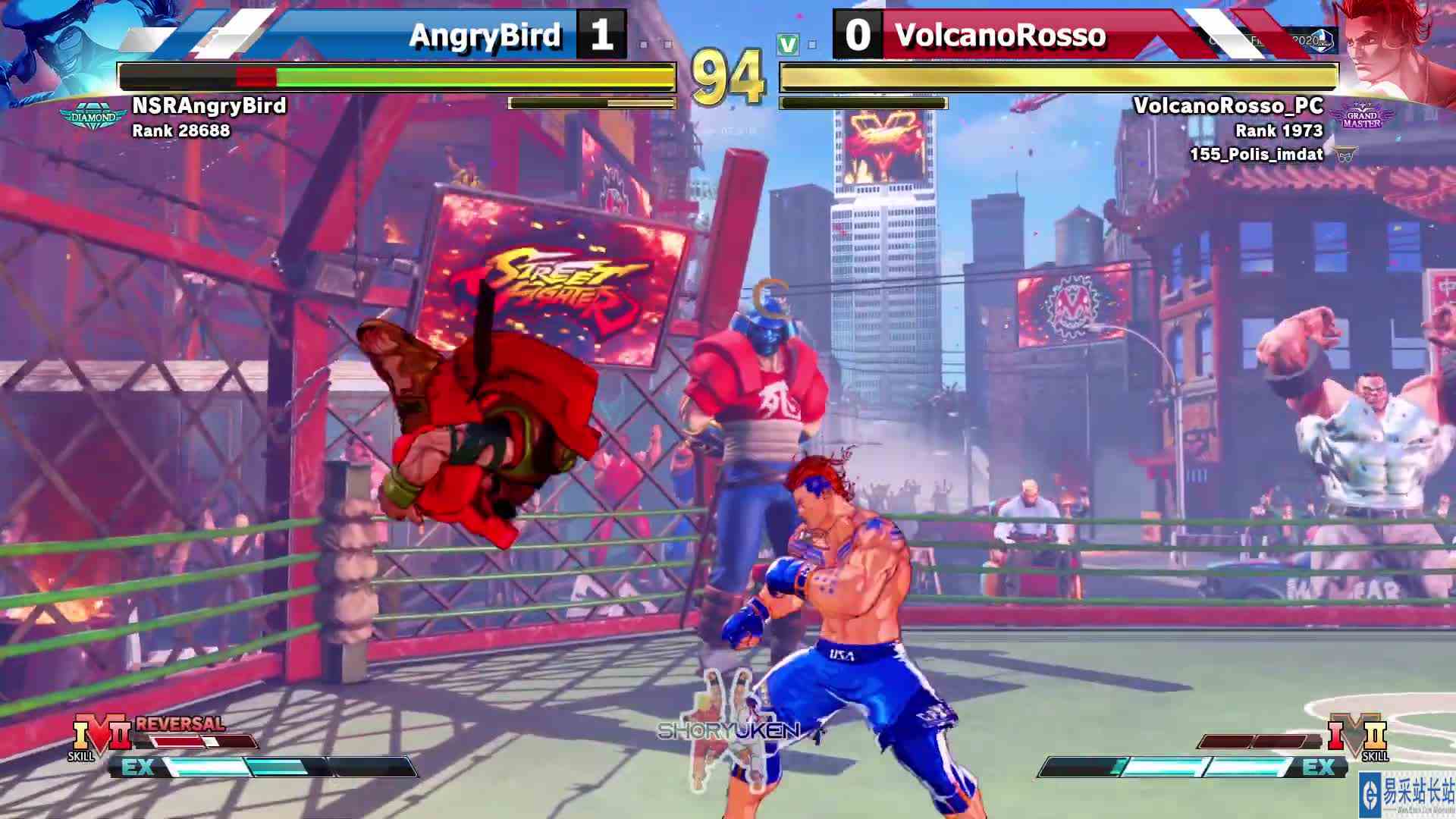 街霸 5：怒鸟（拉希德）VS Volcano（卢克）
