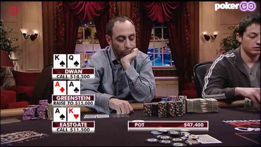 德州扑克：毒王KQ吃下AA超大POT